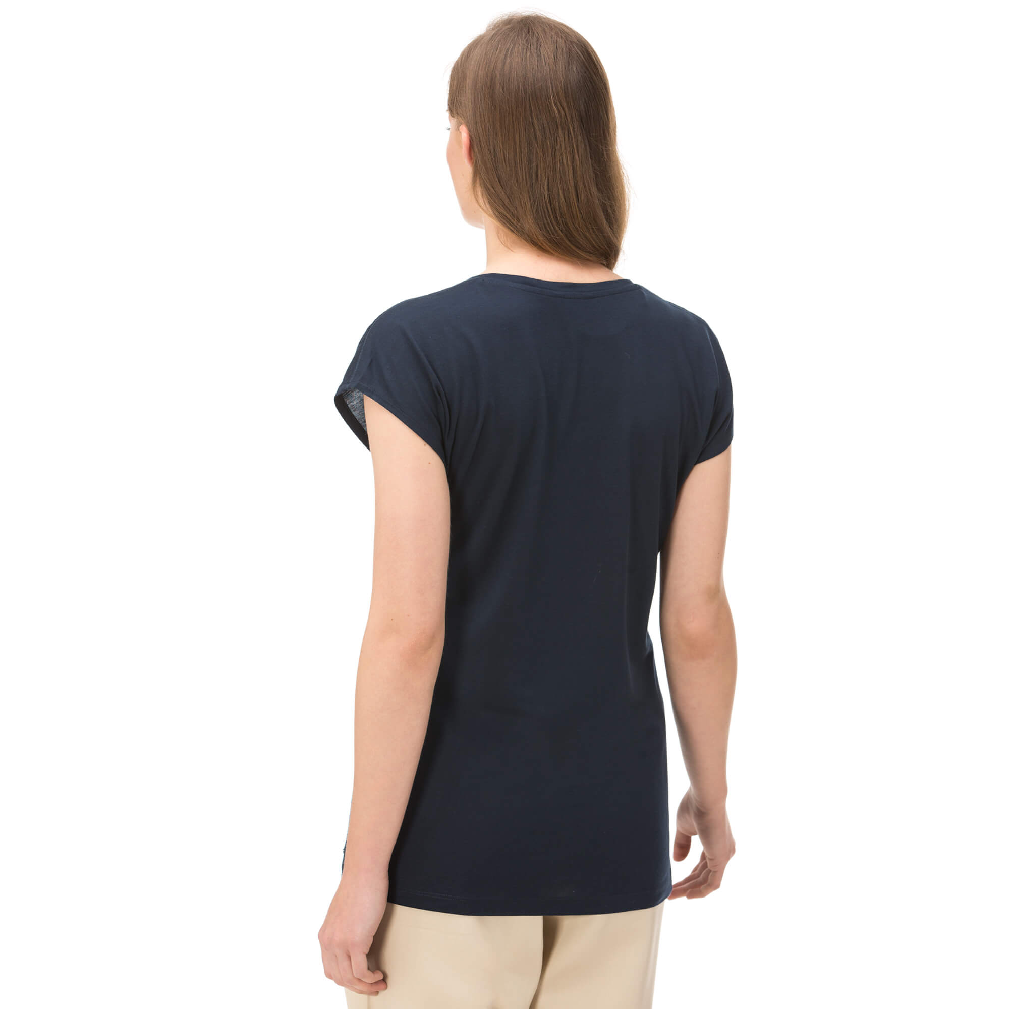Nautica Kadın V Yaka Lacivert T-Shirt