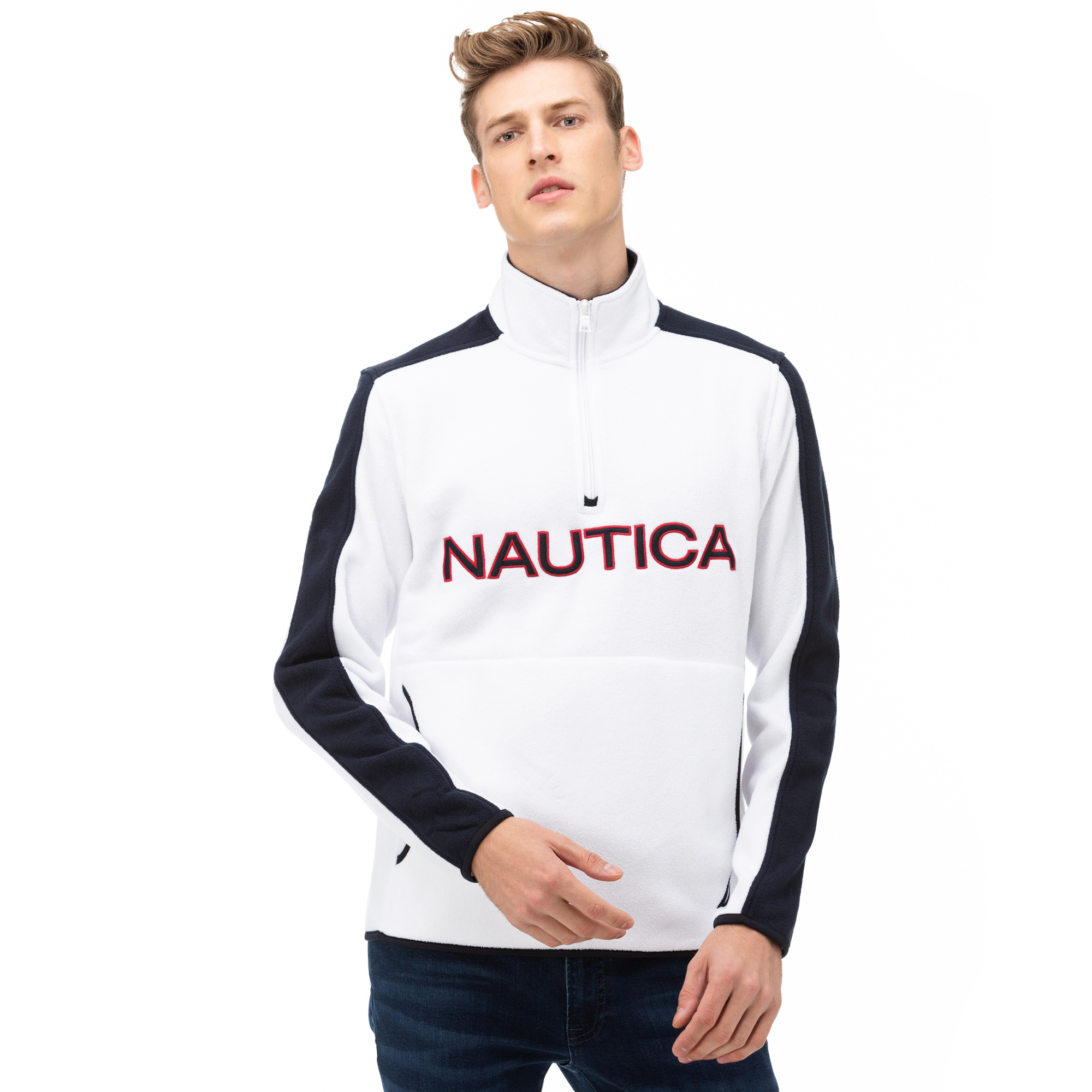 Nautica NAUTICA Erkek Beyaz Sweatshirt. 1