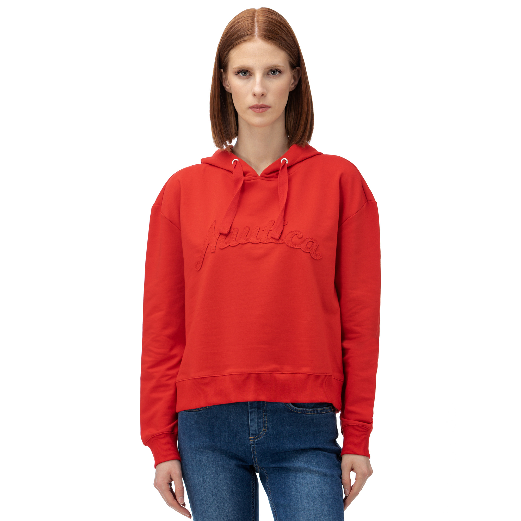 Nautica Kadın Kırmızı Sweatshirt. 1