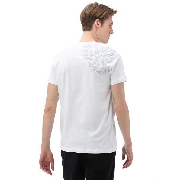 Nautica Erkek Beyaz V-Yaka T-Shirt. 1