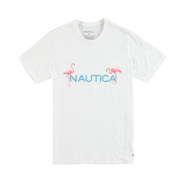 Nautica Erkek Beyaz T-Shirt. 5