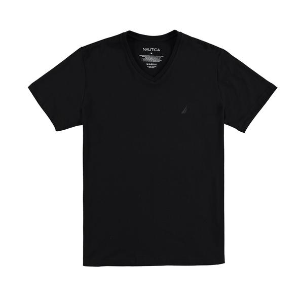 Nautica Erkek Siyah V-Yaka T-Shirt. 6