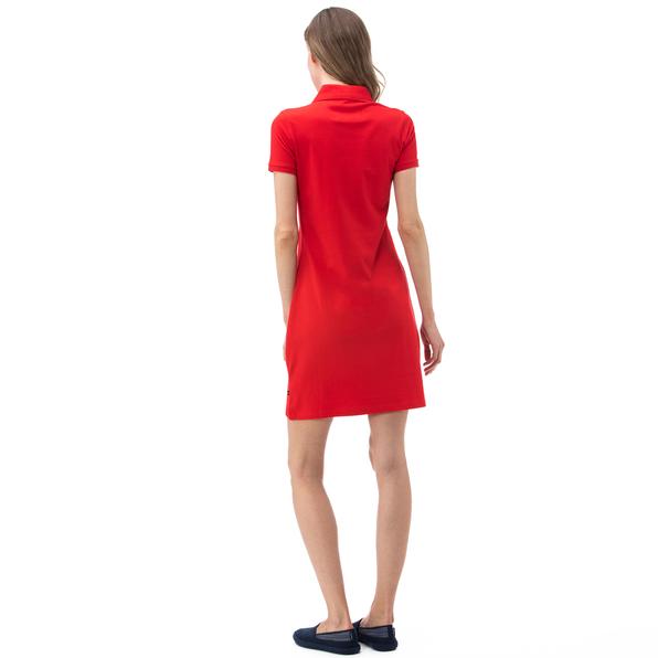 Nautica Kadın Kırmızı Polo Yaka Elbise. 3