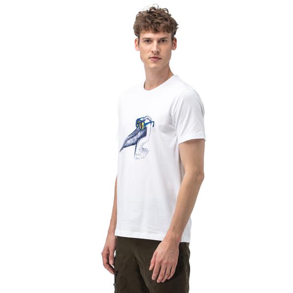 Nautica Erkek Beyaz T-Shirt. 5