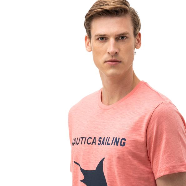 Nautica Erkek Pembe T-Shirt. 5