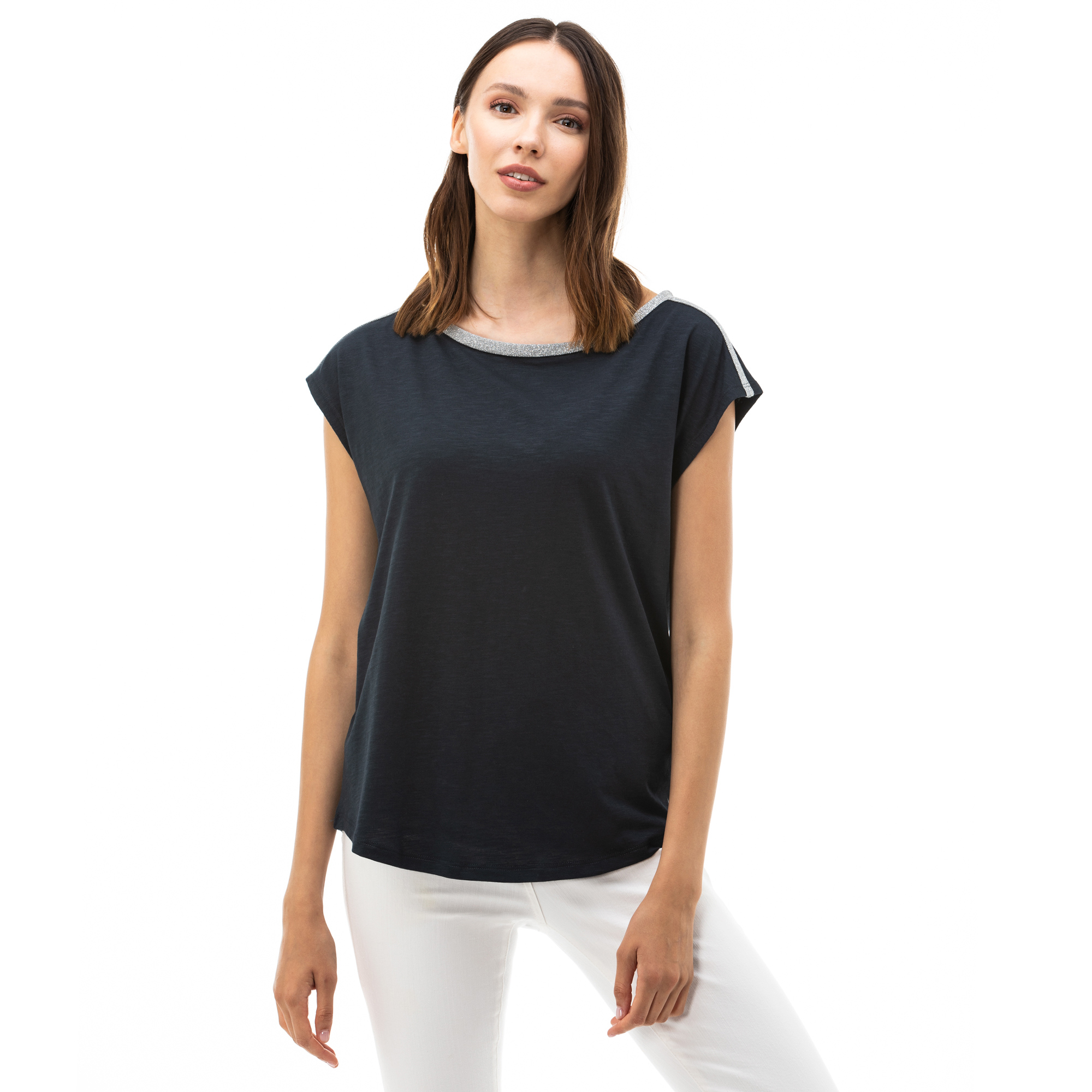 Nautica Kadın Lacivert T-Shirt. 1