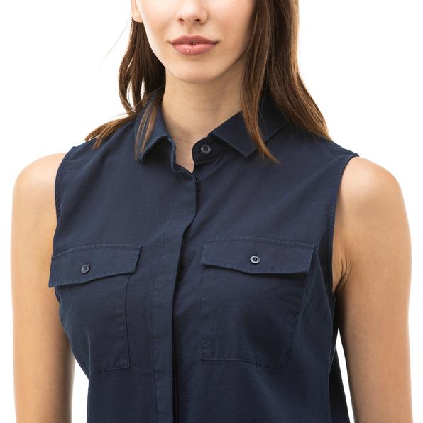 Nautica Kadın Mavi Kolsuz Gömlek. 4