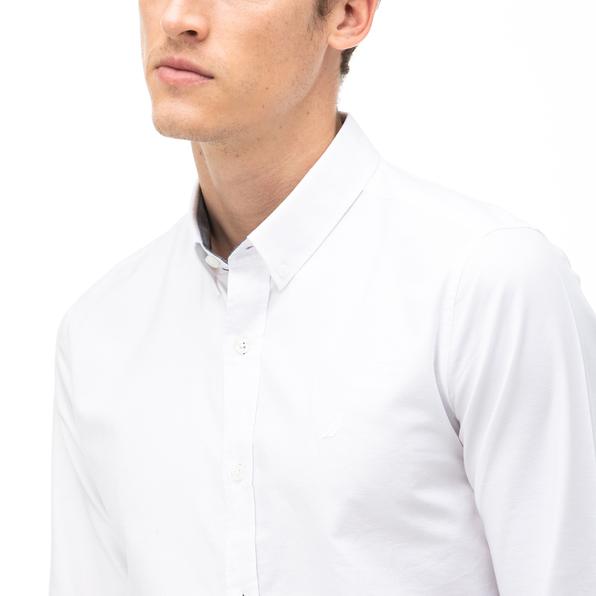 Nautica Erkek Beyaz Slim Fit Gömlek. 5